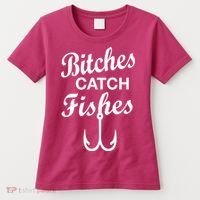 Fishing Girls Funny Women's T-Shirt thumb 0