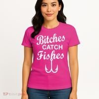 Fishing Girls Funny Women's T-Shirt thumb 4