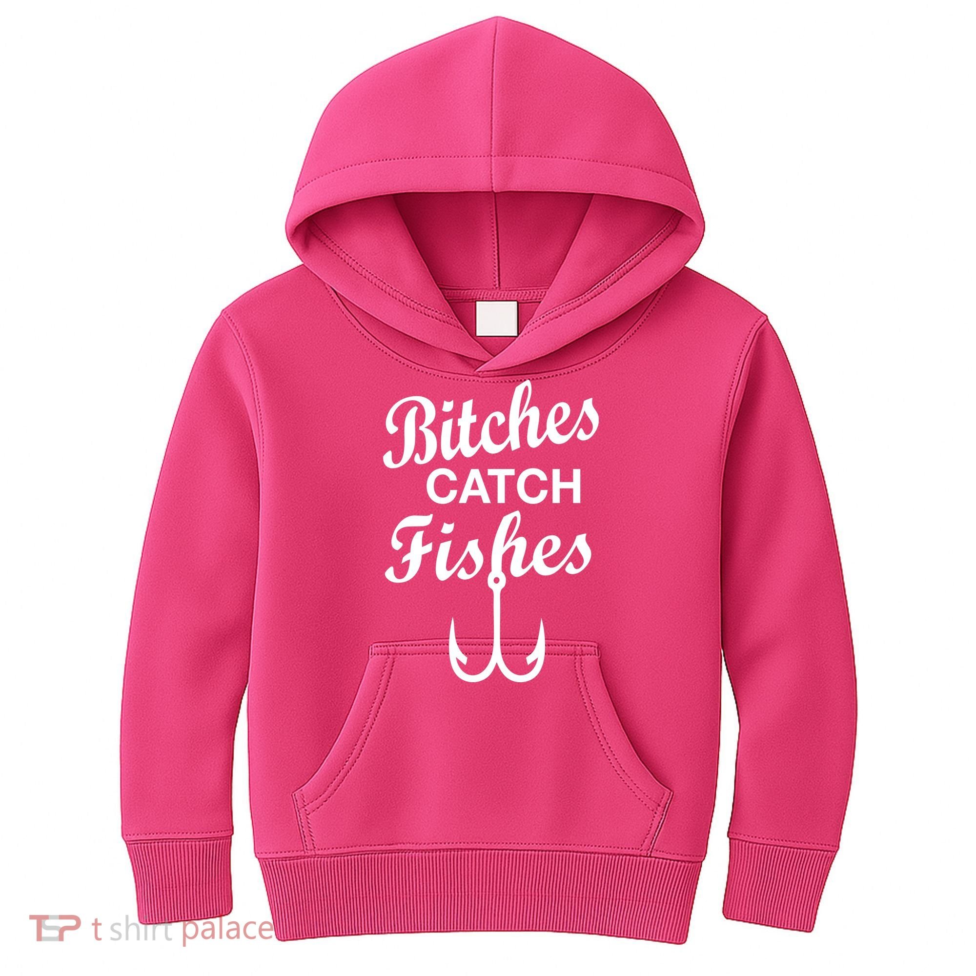 Fishing Girls Funny Kids Hoodie