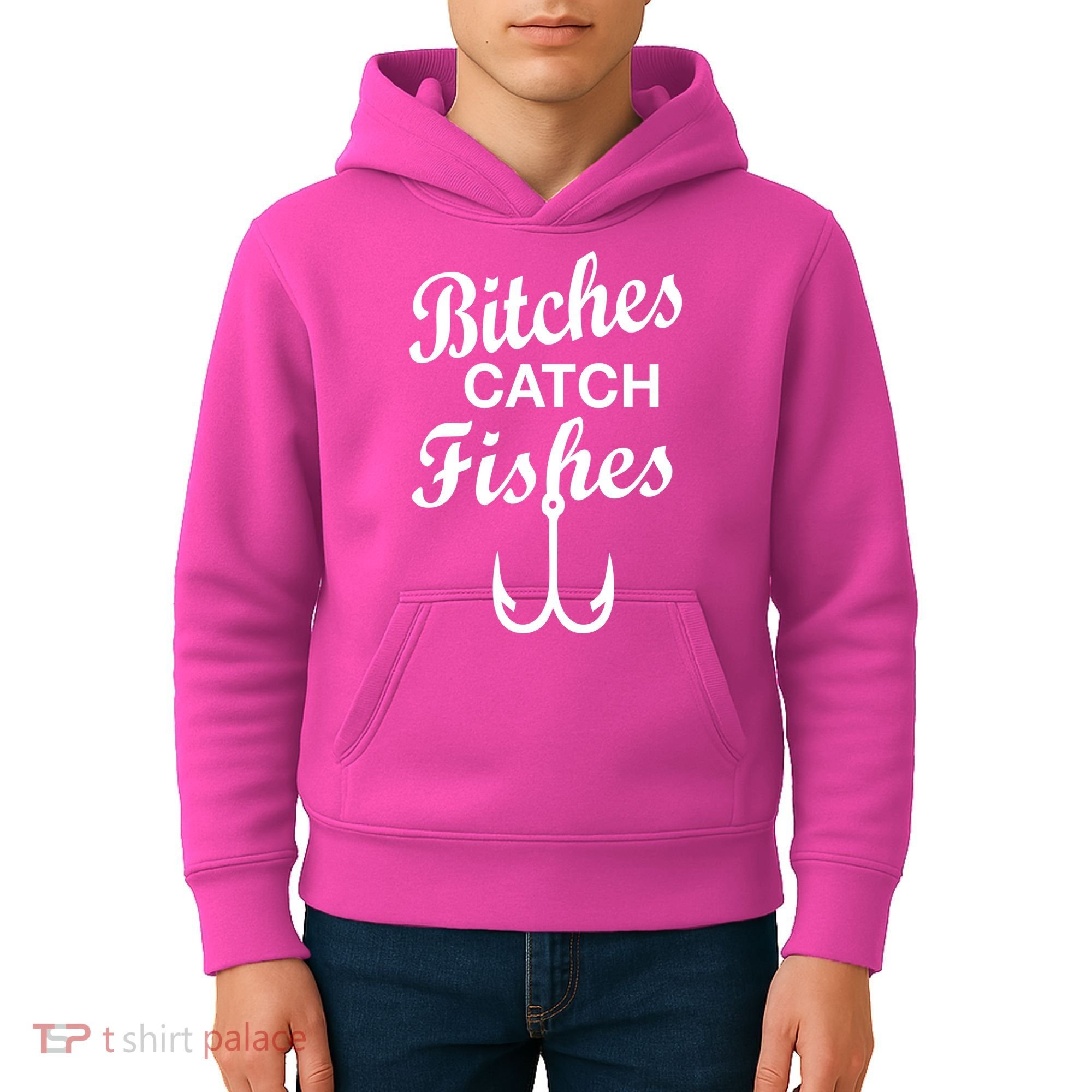 Fishing Girls Funny Kids Hoodie
