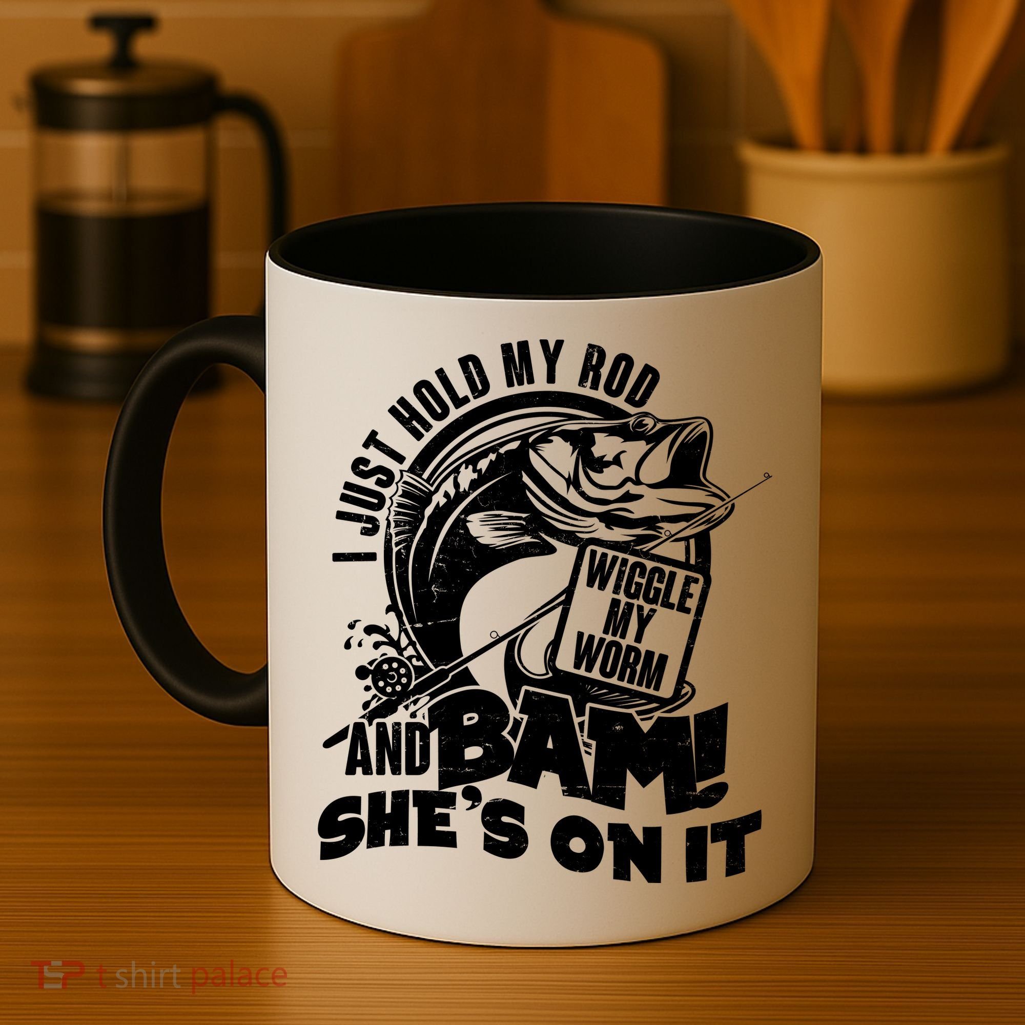 Fishing I Just Hold My Rod And Wiggle My Worm Coffee Mug