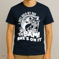 Fishing I Just Hold My Rod And Wiggle My Worm T-Shirt thumb 3