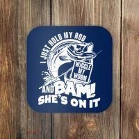 Fishing I Just Hold My Rod And Wiggle My Worm Coaster thumb 0