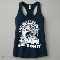 Fishing I Just Hold My Rod And Wiggle My Worm Women's Tank Top thumb 3