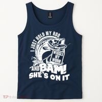 Fishing I Just Hold My Rod And Wiggle My Worm Tank Top thumb 2