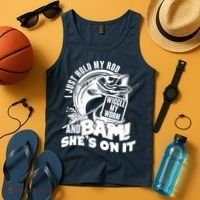 Fishing I Just Hold My Rod And Wiggle My Worm Tank Top thumb 4
