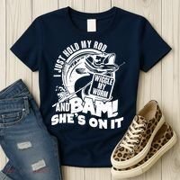 Fishing I Just Hold My Rod And Wiggle My Worm Women's T-Shirt thumb 3