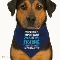 Fishing Is Important USA-Made Doggie Bandana thumb 1