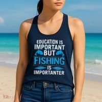 Fishing Is Important Women's Tank Top thumb 2