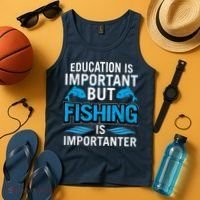 Fishing Is Important Tank Top thumb 4