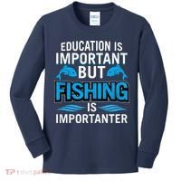 Fishing Is Important Kids Long Sleeve Shirt thumb 0
