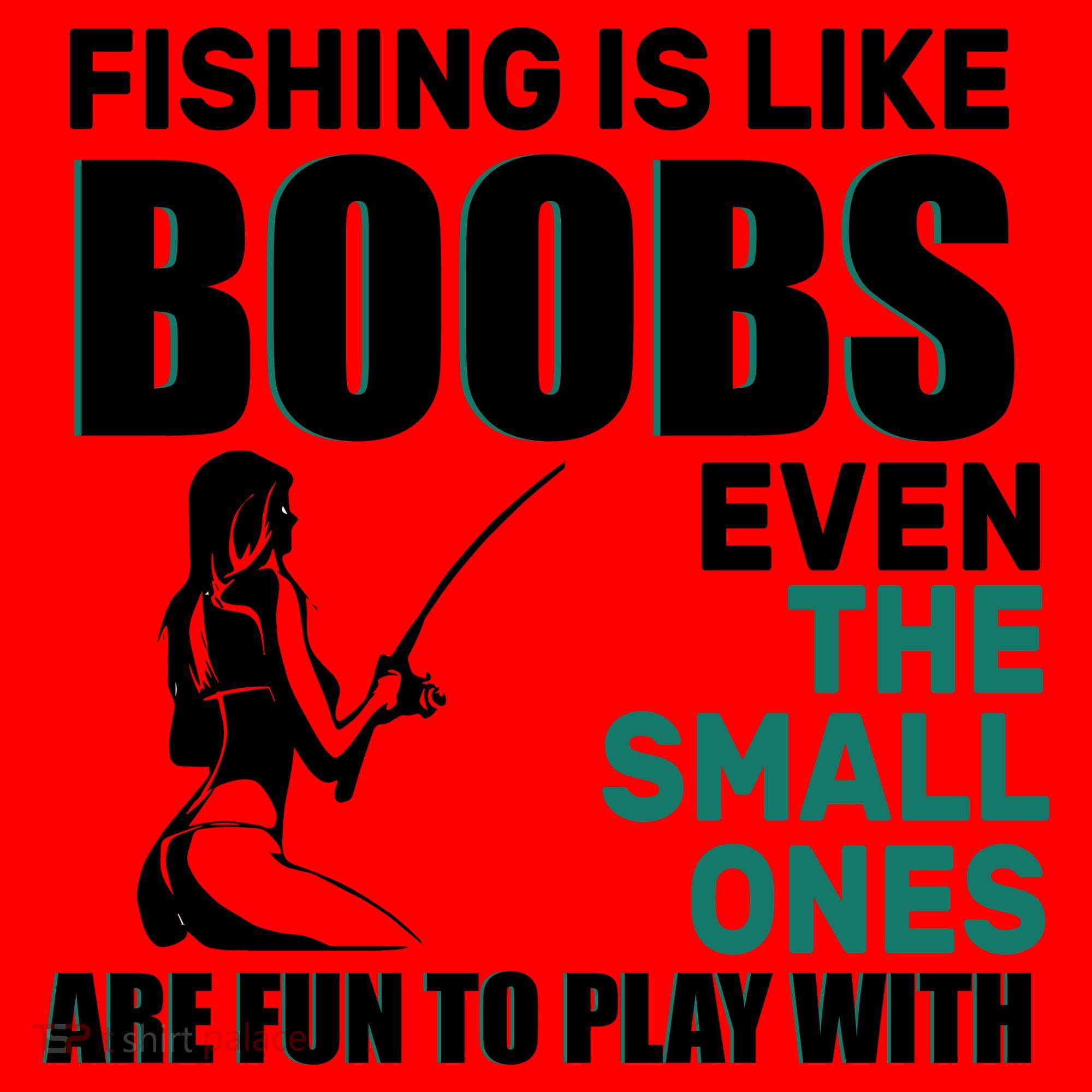 Fishing Is like Boobs Even The Small One Are Fun To Play With Santa Hat