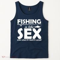 Fishing Is like Sex Tank Top thumb 2