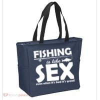 Fishing Is like Sex Tote Bag thumb 2