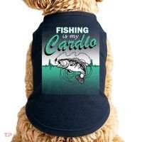 Fishing Is My Cardio Doggie Tank thumb 0