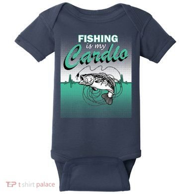 Fishing Is My Cardio Baby Bodysuit