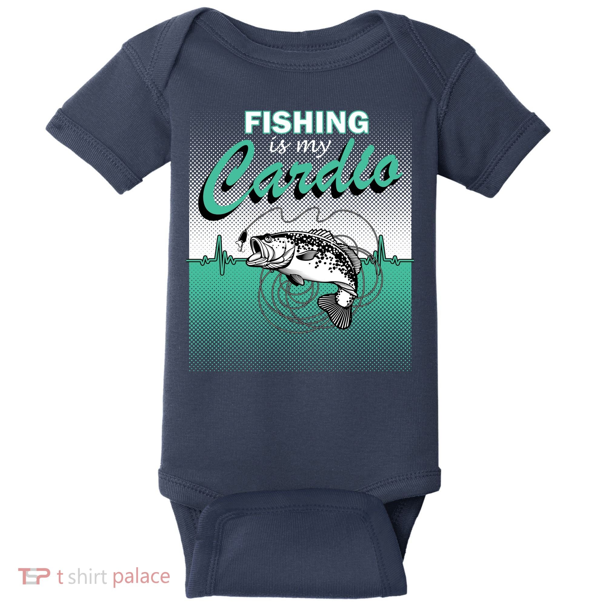 Fishing Is My Cardio Baby Bodysuit