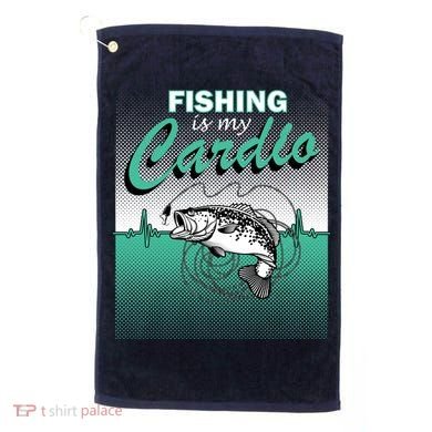 Fishing Is My Cardio Golf Towel
