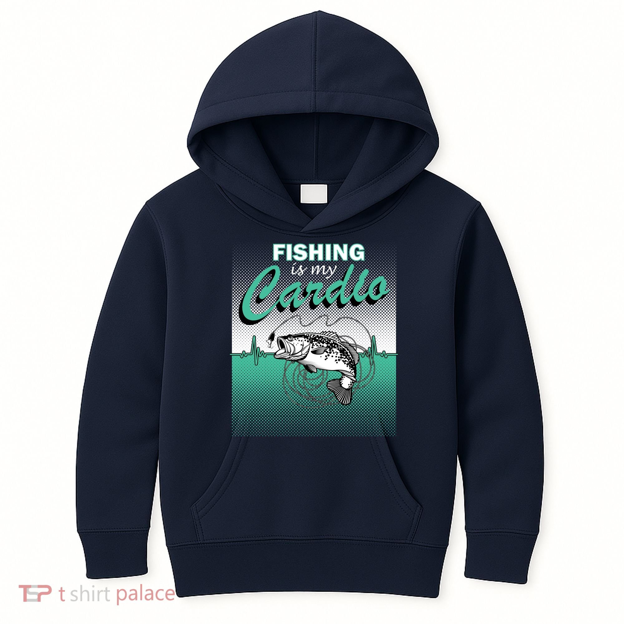 Fishing Is My Cardio Kids Hoodie