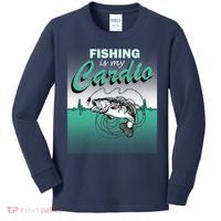 Fishing Is My Cardio Kids Long Sleeve Shirt thumb 0