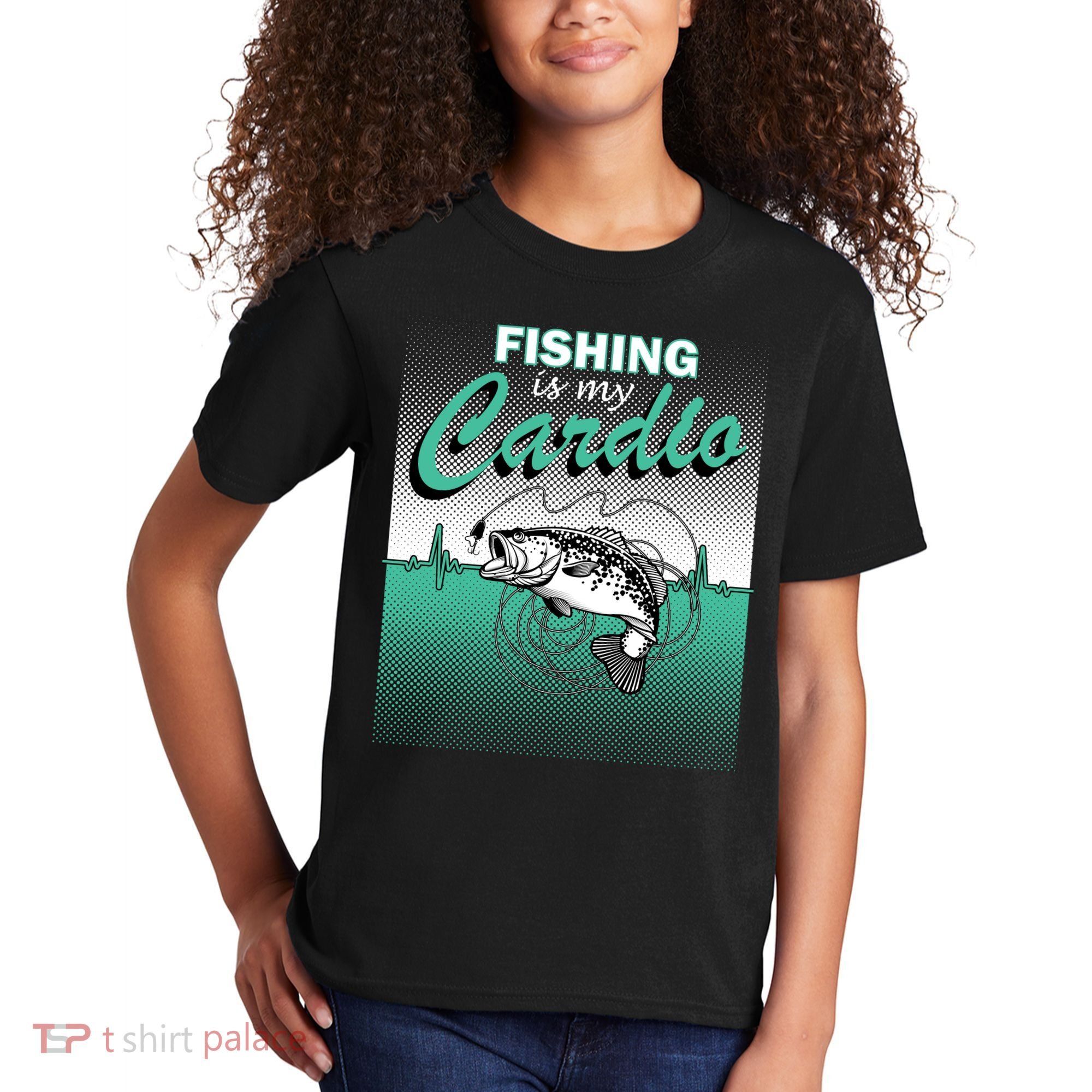 Fishing Is My Cardio Kids T-Shirt