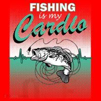 Fishing Is My Cardio Santa Hat thumb 1