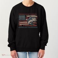 Fishing Is My Therapy American Fisherman Women's Sweatshirt thumb 0