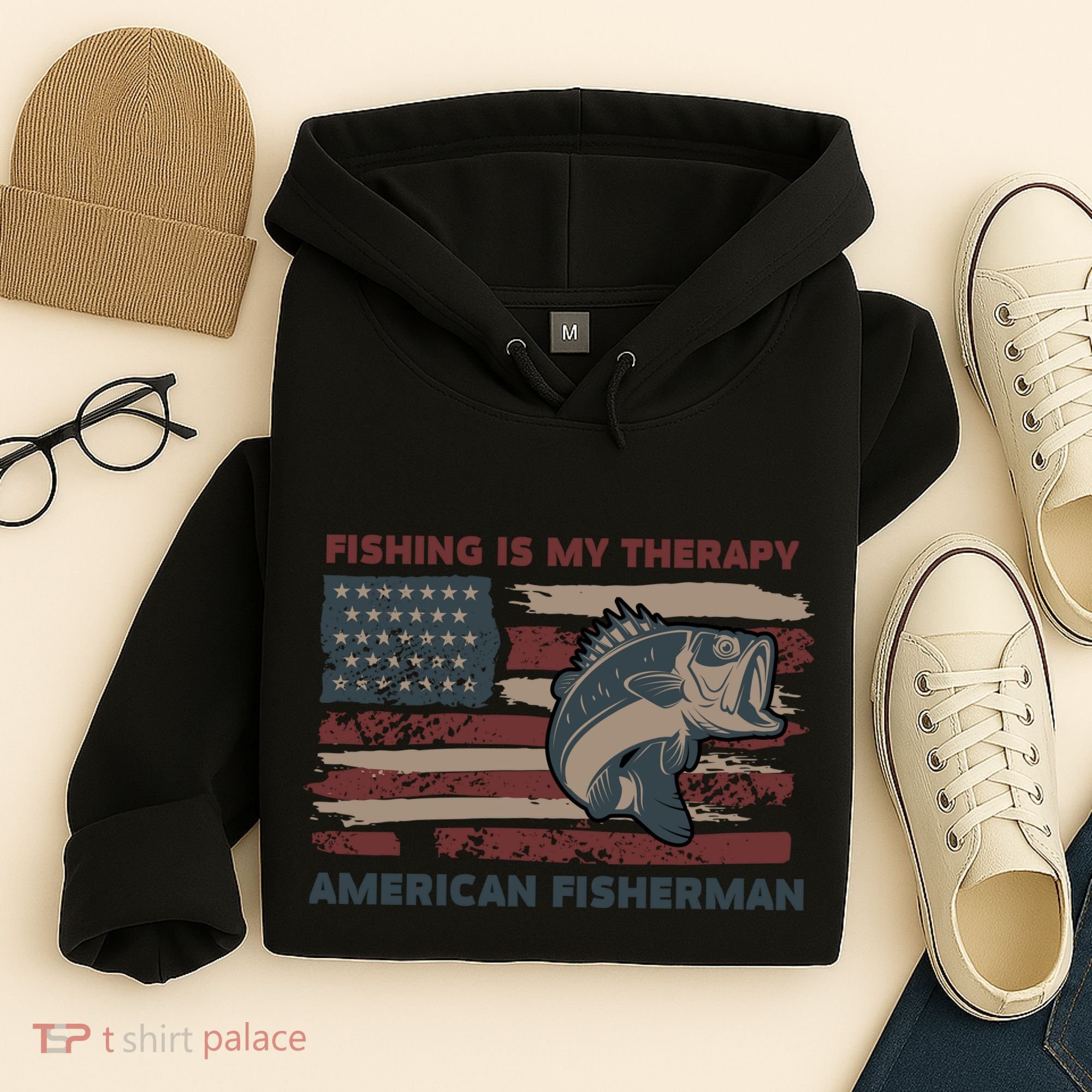 Fishing Is My Therapy American Fisherman Hoodie