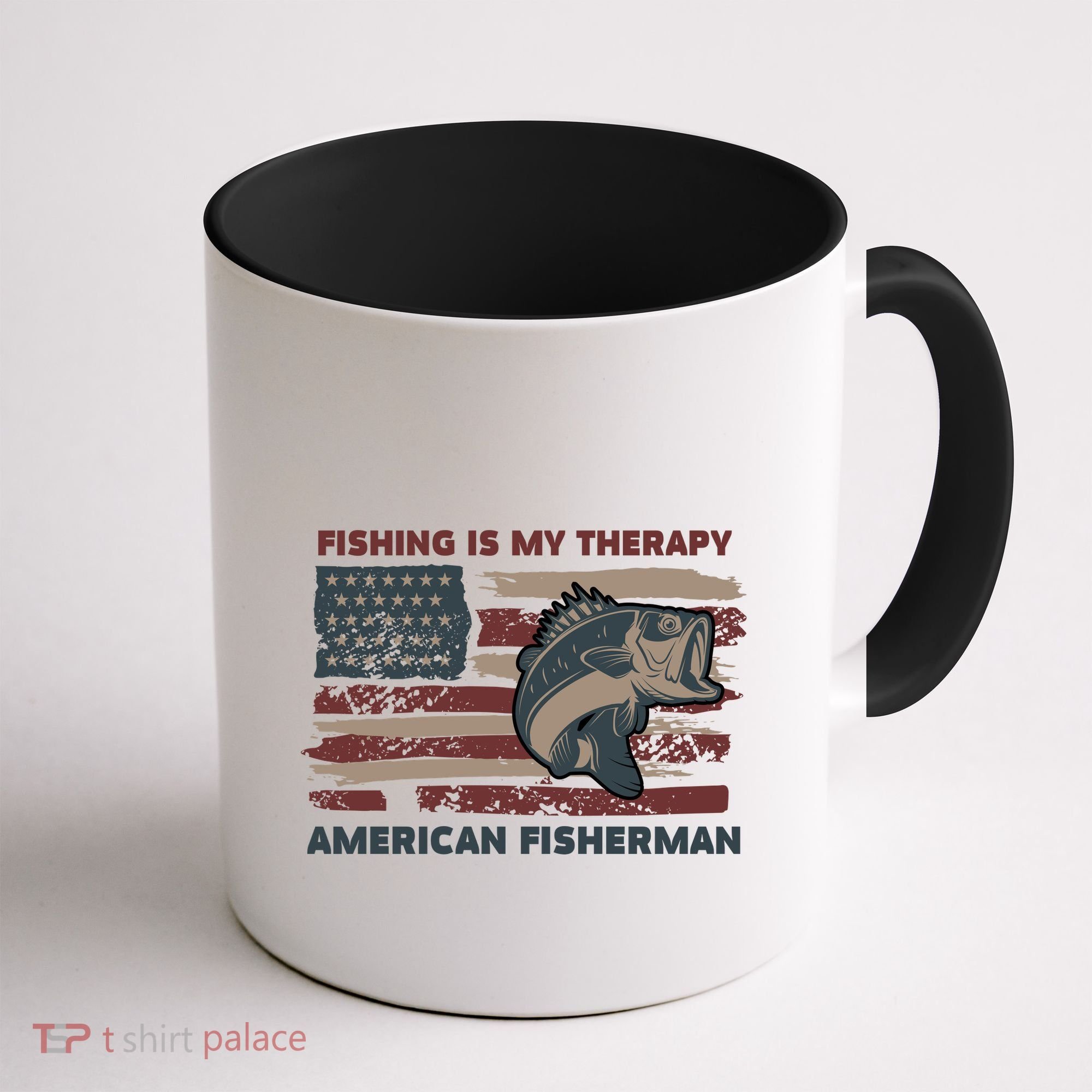 Fishing Is My Therapy American Fisherman Coffee Mug