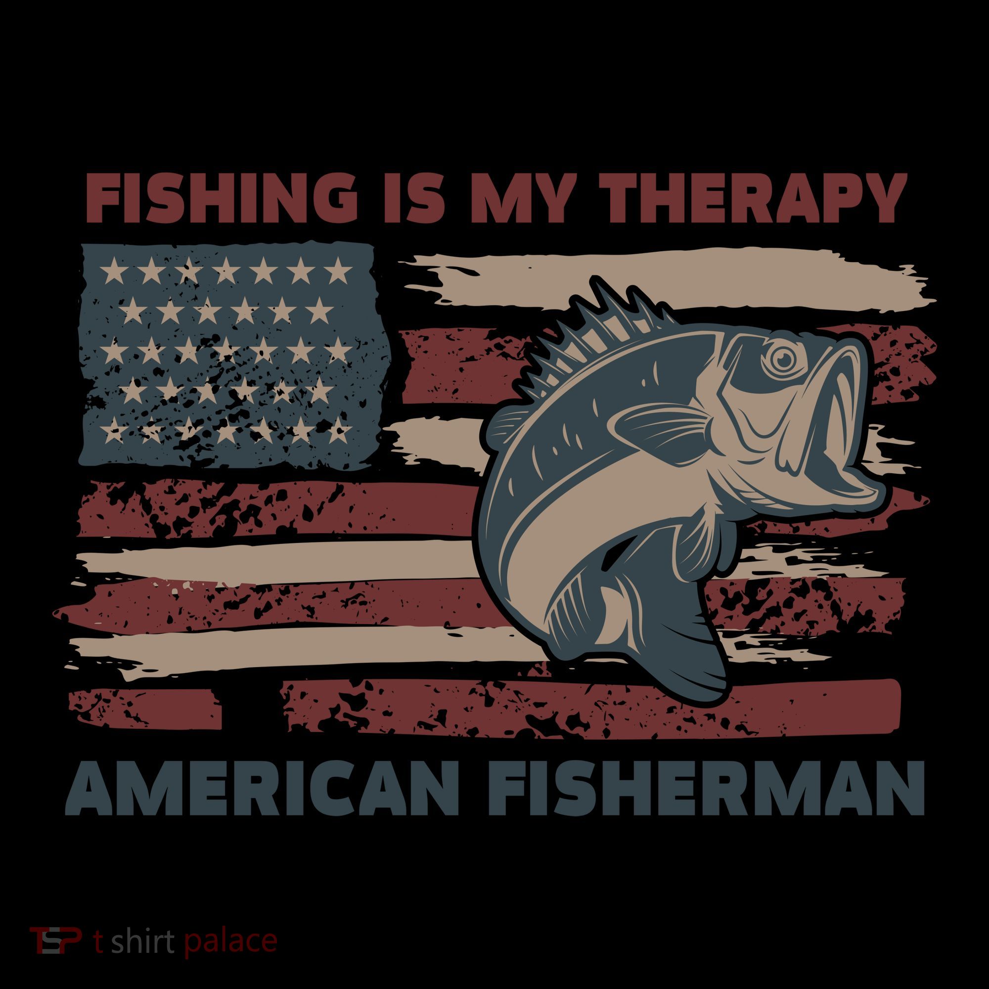 Fishing Is My Therapy American Fisherman Coffee Mug