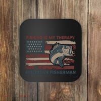 Fishing Is My Therapy American Fisherman Coaster thumb 0