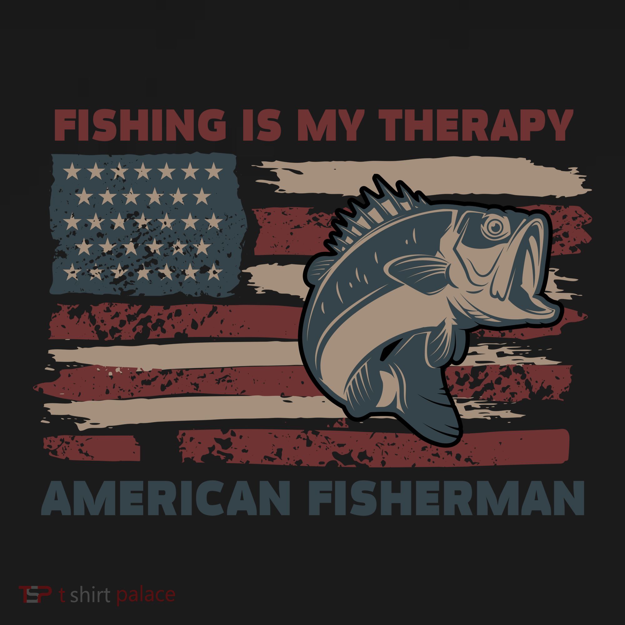 Fishing Is My Therapy American Fisherman Women's Hoodie