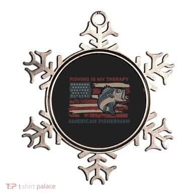 Fishing Is My Therapy American Fisherman Ornament