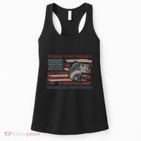 Fishing Is My Therapy American Fisherman Women's Tank Top thumb 0