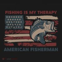 Fishing Is My Therapy American Fisherman Toddler Hoodie thumb 2