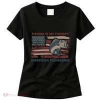Fishing Is My Therapy American Fisherman Women's T-Shirt thumb 0