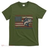 Fishing Is My Therapy American Fisherman T-Shirt thumb 0