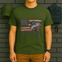 Fishing Is My Therapy American Fisherman T-Shirt thumb 6