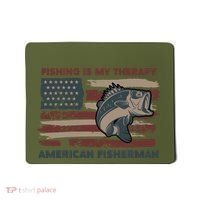 Fishing Is My Therapy American Fisherman Mousepad thumb 0
