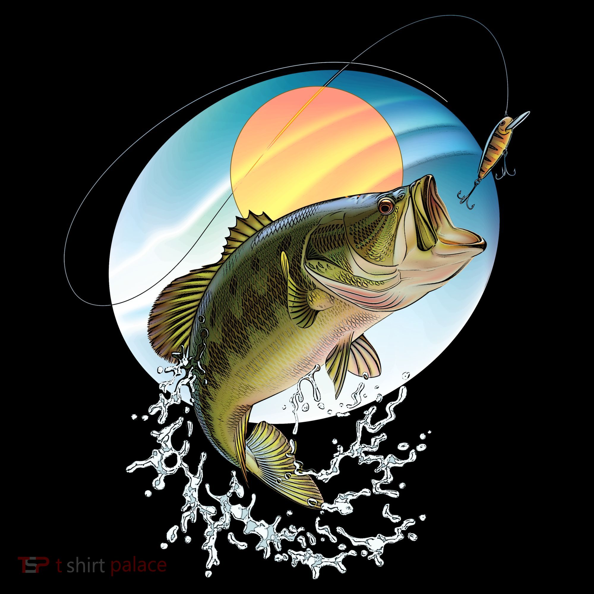 Fishing Leaping Bass  Backpack