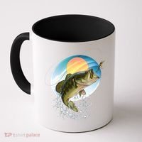Fishing Leaping Bass  Coffee Mug thumb 0