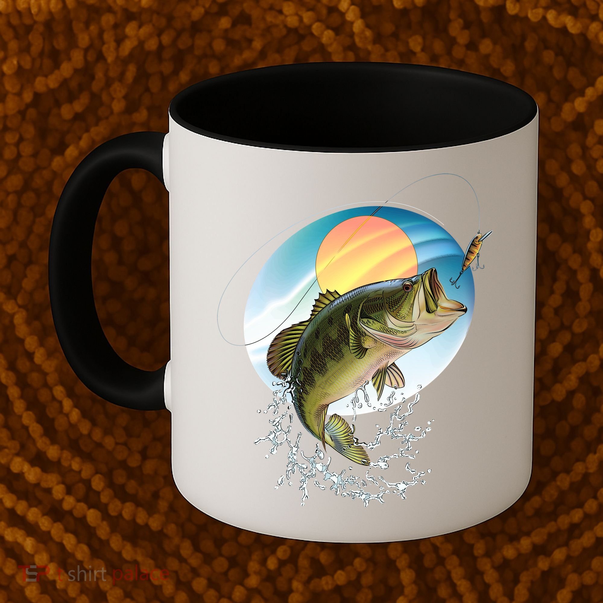 Fishing Leaping Bass  Coffee Mug