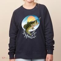 Fishing Leaping Bass  Women's Sweatshirt thumb 0