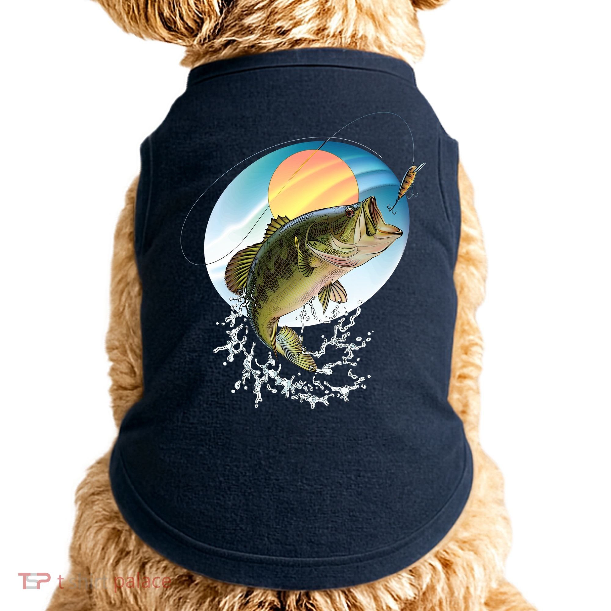 Fishing Leaping Bass  Doggie Tank