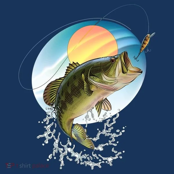 Fishing Leaping Bass  Doggie Tank