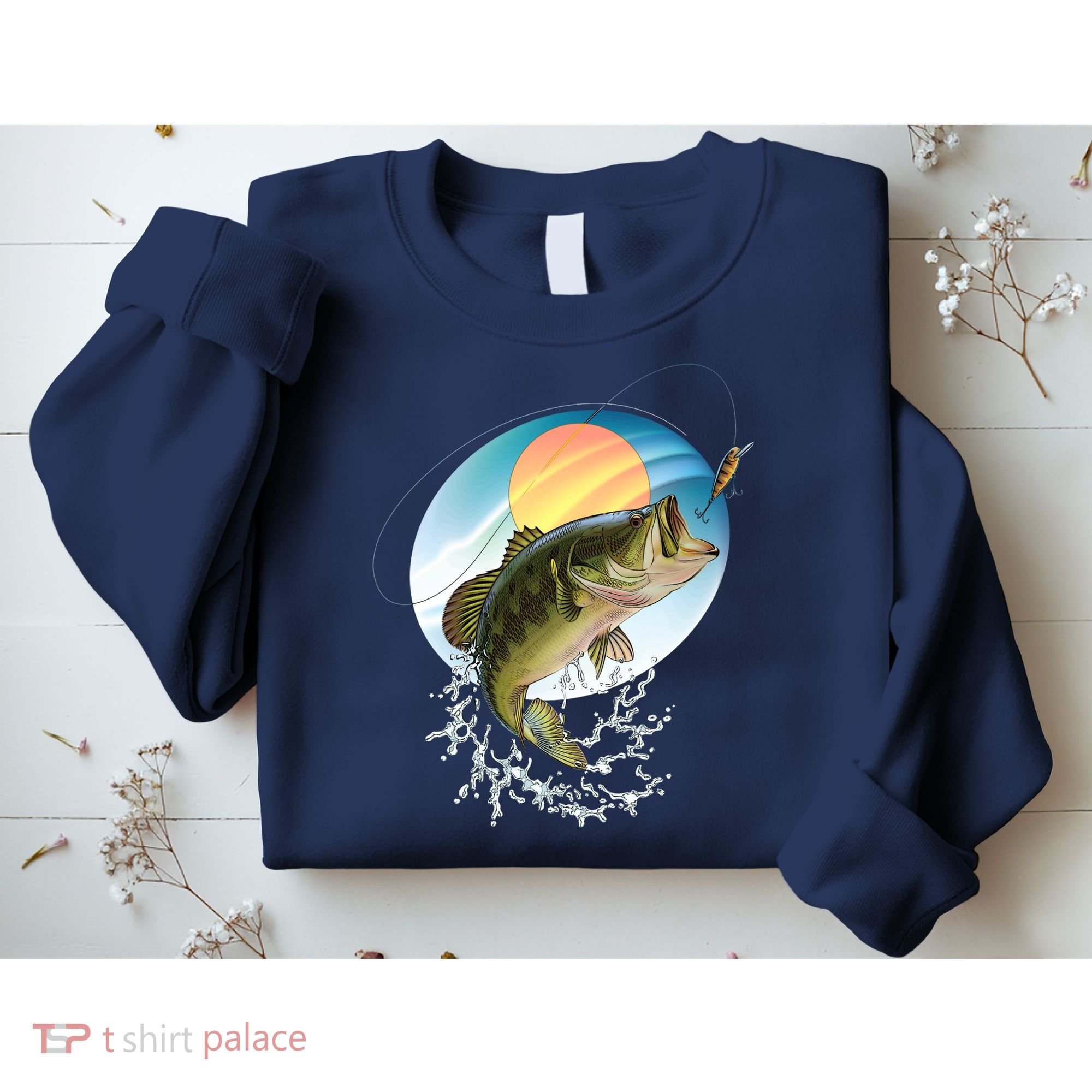 Fishing Leaping Bass  Sweatshirt