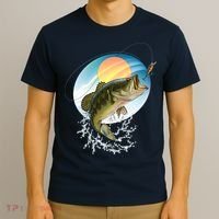 Fishing Leaping Bass  T-Shirt thumb 3