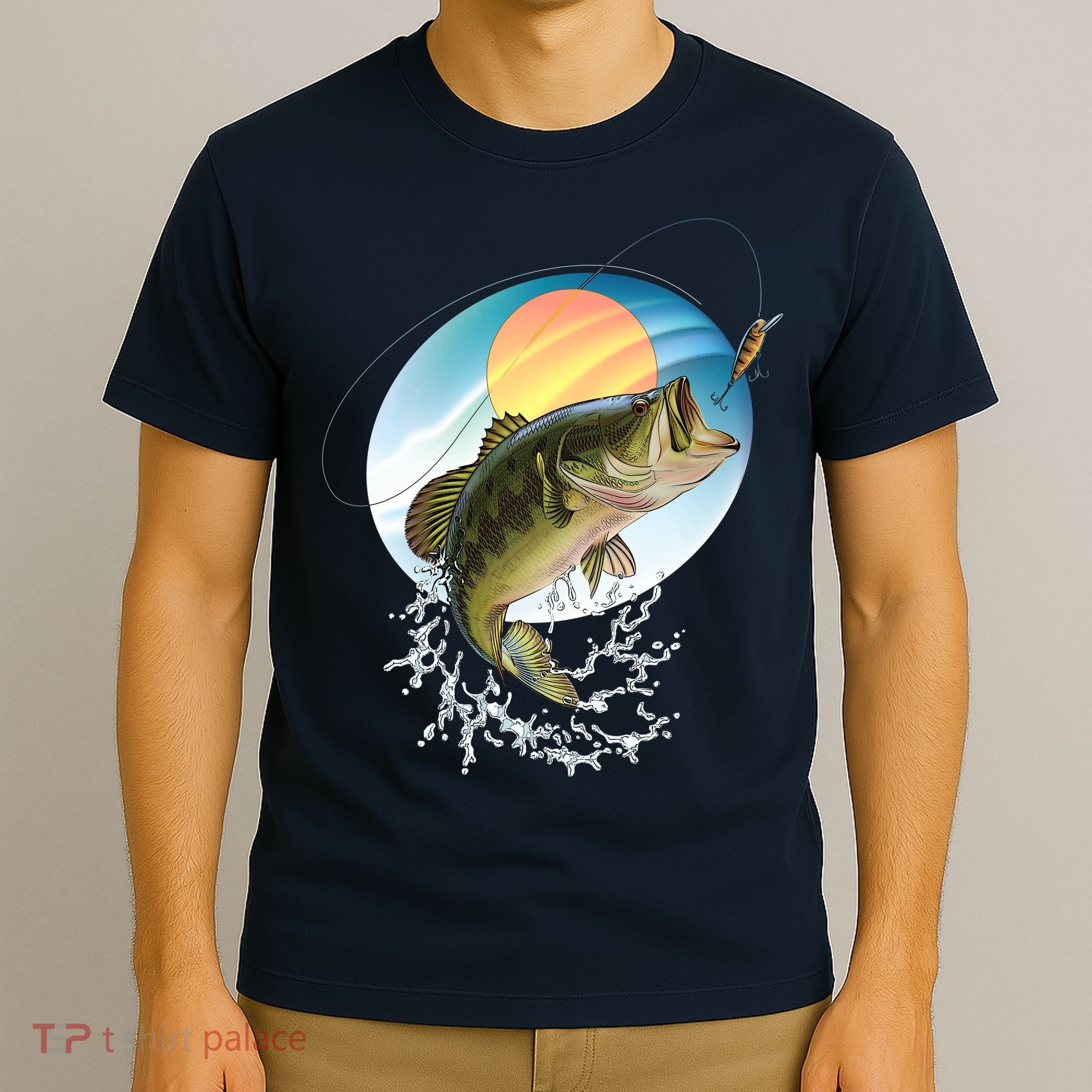 Fishing Leaping Bass  T-Shirt