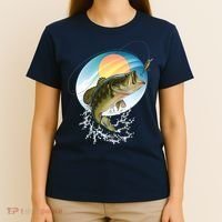 Fishing Leaping Bass  T-Shirt thumb 4