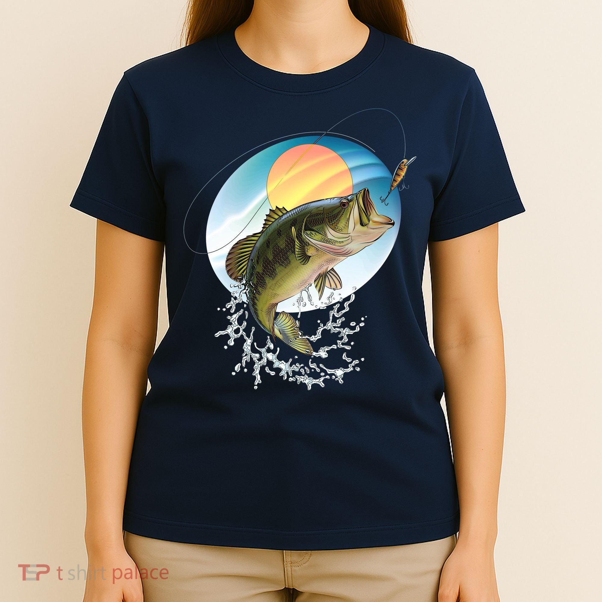 Fishing Leaping Bass  T-Shirt
